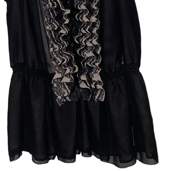 NWOT Robert Rodriguez Neiman Marcus for Target Black Ruffle Top Size M - Picture 8 of 9